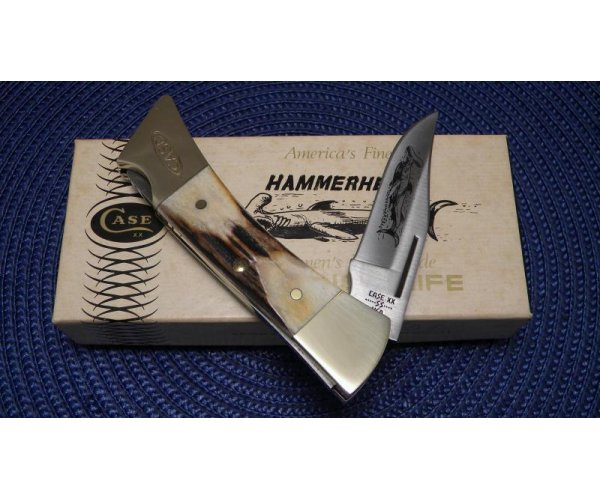 Case XX SS USA 9 Dot (1981) Stag P159LSSP Hammerhead Lockback Knife NIB