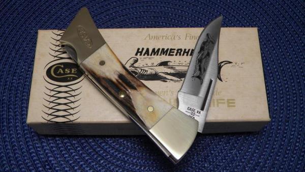 Case XX SS USA 9 Dot (1981) Stag P159L-SSP Hammerhead Lockback Knife - NIB Case XX SS USA 9 Dot (1981) Stag P159L-SSP Hammerhead Lockback Knife - NIB