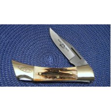 Case XX SS USA 9 Dot (1981) Stag 5197-LSSP Shark Tooth Lockback Knife & Pouch Case XX SS USA 9 Dot (1981) Stag 5197-LSSP Shark Tooth Lockback Knife & Pouch