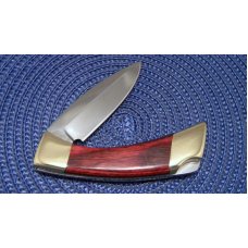 Browning USA Brass/Wood Lockback Knife Browning USA Brass/Wood Lockback Knife