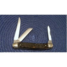 John Primble Belknap HDW & MFG Co. 917 Peach Seed Bone Stockman Knife c.1950's John Primble Belknap HDW & MFG Co. 917 Peach Seed Bone Stockman Knife c.1950's
