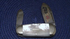 Fight'n Rooster Frank Buster Celebrated Cutlery Germany Pearl Elephant Toe Sunfish  Knife c.1990