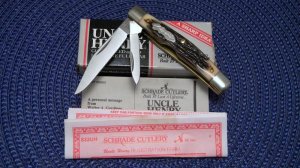 Schrade + USA 833UH Uncle Henry Staglon Prairie Jack Knife - NIB