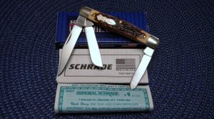 Schrade + USA 834UH Uncle Henry Staglon Rancher Stockman Knife - NIB