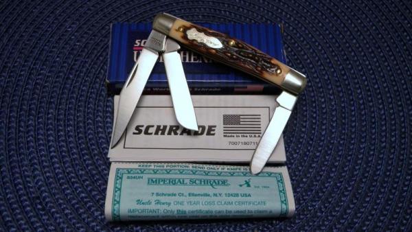 Schrade + USA 834UH Uncle Henry Staglon Rancher Stockman Knife - NIB Schrade + USA 834UH Uncle Henry Staglon Rancher Stockman Knife - NIB