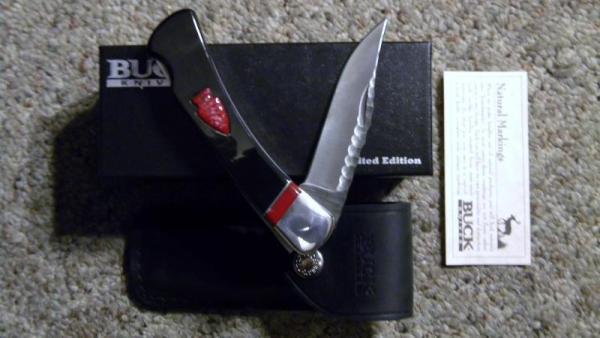 Buck 110 Custom Jasper Arrow Folding Hunter Lockback Knife - NIB Buck 110 Custom Jasper Arrow Folding Hunter Lockback Knife - NIB