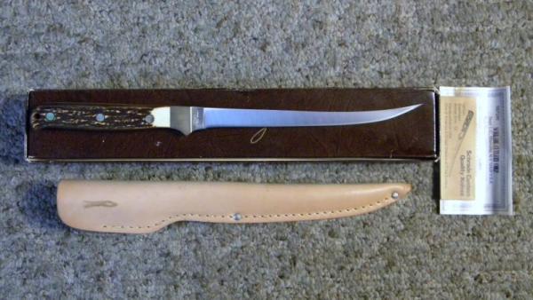 Schrade + USA 167UH Staglon Uncle Henry Steelhead Fillet Knife & Sheath - NIB Schrade + USA 167UH Staglon Uncle Henry Steelhead Fillet Knife & Sheath - NIB