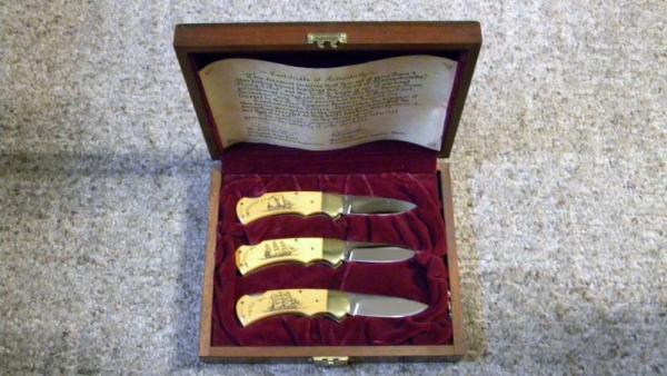 Puma Germany Stainless Micarta 715 4 Star Lockback Knife Set c.1982 Puma Germany Stainless Micarta 715 4 Star Lockback Knife Set c.1982