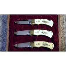 Puma Germany Stainless Micarta 715 4 Star Lockback Knife Set c.1982 Puma Germany Stainless Micarta 715 4 Star Lockback Knife Set c.1982