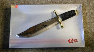 Case XX USA 5 Dot (1995) Midnight Stag 1st Production Run Bowie Fixed Blade Sheath Knife - NIB