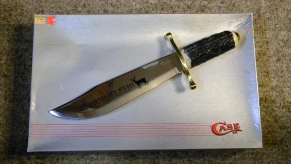 Case XX USA 5 Dot (1995) Midnight Stag 1st Production Run Bowie Fixed Blade Sheath Knife - NIB Case XX USA 5 Dot (1995) Midnight Stag 1st Production Run Bowie Fixed Blade Sheath Knife - NIB