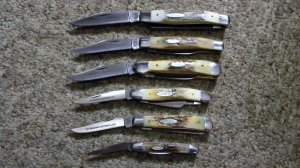 Case XX Stainless USA 1 Dot (1979) Bradford Centennial Stag Knife Set