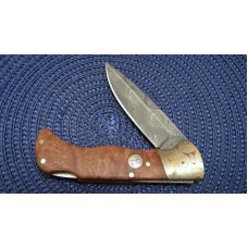 Boker Solingen Germany Goldfield Wood Mokume Damascus Lockback Knife - NIB Boker Solingen Germany Goldfield Wood Mokume Damascus Lockback Knife - NIB
