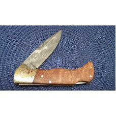 Boker Solingen Germany Goldfield Wood Mokume Damascus Lockback Knife - NIB Boker Solingen Germany Goldfield Wood Mokume Damascus Lockback Knife - NIB