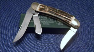 Hen & Rooster Bertram Cutlery Solingen Stag 293-DS Master Quarter Horse Stockman Knife c.2006 - NIB