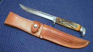 Case XX USA 1965-69 Stag 516-5 Fixed Blade Sheath Knife