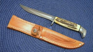 Case XX USA 1965-69 Stag 5FINN Fixed Blade Sheath Knife