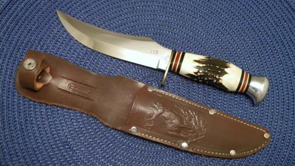 Kissing Crane Robert Klass Solingen Germany Stag # 112 Fixed Blade Sheath Knife