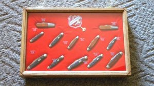 John Primble Belknap HDW & MFG Co. Knife Store Display with 12 Knives