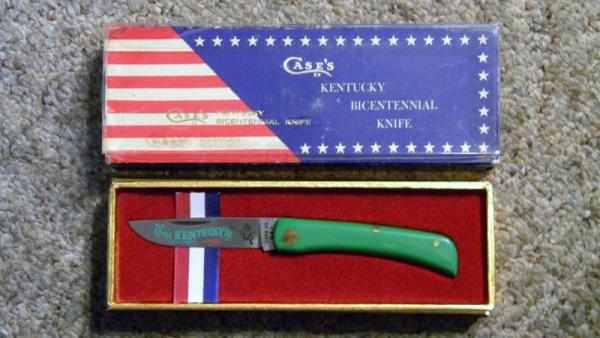 Case XX USA 1974 Green G137 Kentucky Bicentennial Sodbuster Knife - NIB Case XX USA 1974 Green G137 Kentucky Bicentennial Sodbuster Knife - NIB
