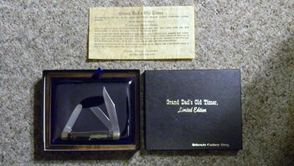 Schrade G.D.O.T USA Delrin Grand Dad's Old Timer Limited Edition Stockman Knife - NIB Schrade G.D.O.T USA Delrin Grand Dad's Old Timer Limited Edition Stockman Knife - NIB