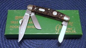 Boker Solingen Germany Tree Brand Classic Bone 7588 Stockman Knife c..1970's - NIB