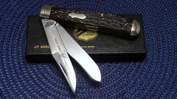 John Primble India Steel Works 1989 Bone 5137 Trapper Knife - NIB John Primble India Steel Works 1989 Bone 5137 Trapper Knife - NIB