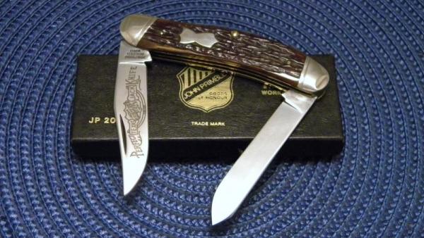 John Primble India Steel Works 1989 Bone 4986 Perfect Texas Jack Knife John Primble India Steel Works 1989 Bone 4986 Perfect Texas Jack Knife