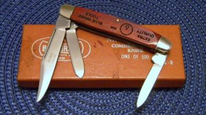 Blue Grass USA Wood BG-9 Stockman Knife 9Th Edition Blue Grass Commemorative- NIB