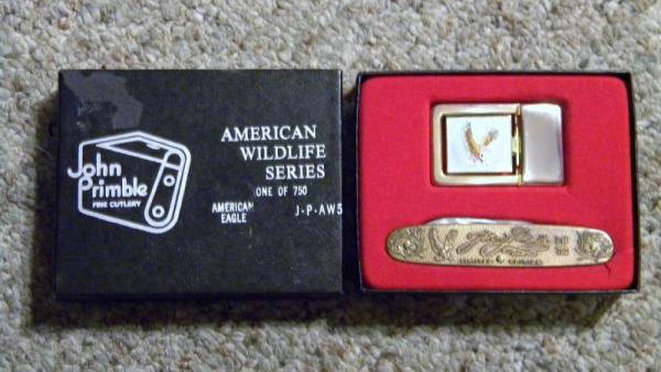 John Primble Belknap Inc. USA J-P-AW5 American Wildlife Series Knife & Belt Buckle - NIB John Primble Belknap Inc. USA J-P-AW5 American Wildlife Series Knife & Belt Buckle - NIB