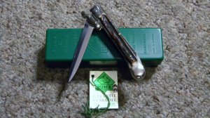 Puma Germany Medici Best Nr. 563 Stag Swing Guard Lockback Knife c.1990 - NIB