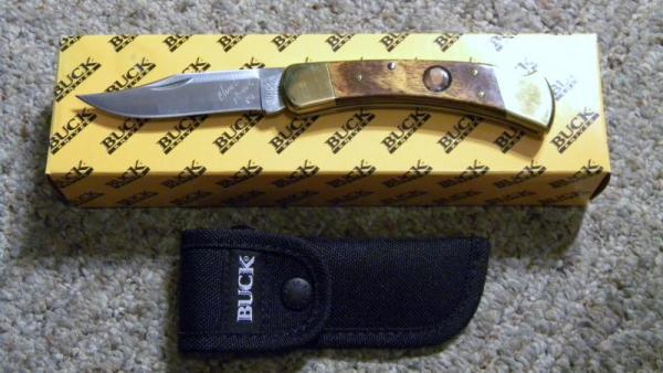 Buck 110 USA Chuck Buck Signed Folding Hunter Lockback Knife c.2003 - NIB