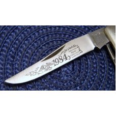 American Blade Chatt. TN. (Parker) Japan Black Pearl 689-3 Stockman Knife c.1984 - NIB