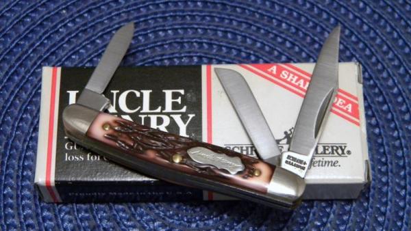 Schrade + USA 807UH Uncle Henry Staglon J.R. Stockman Knife - NIB Schrade + USA 807UH Uncle Henry Staglon J.R. Stockman Knife - NIB