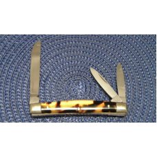 Kane Cutlery Co. Kane, PA (Germany) Imit. Tortoise Shell Congress Whittler Knife - C.1990's