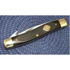 Schrade Cope USA Black Delrin Copenhagen Snuff Guthook Linerlock Muskrat Knife Schrade Cope USA Black Delrin Copenhagen Snuff Guthook Linerlock Muskrat Knife