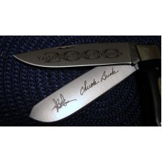 Buck USA Model 0334-BK-0 Delrin Limited Edition Millinium Signed Jumbo Trapper Knife - NIB Buck USA Model 0334-BK-0 Delrin Limited Edition Millinium Signed Jumbo Trapper Knife - NIB