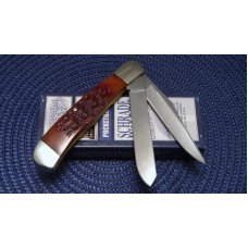 Schrade Walden USA (Taylor Cutlery) Amber Bone SWAJB54 Everlastingly Sharp Trapper Knife - NIB Schrade Walden USA (Taylor Cutlery) Amber Bone SWAJB54 Everlastingly Sharp Trapper Knife - NIB