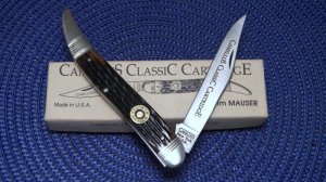 Camillus NY USA CCC-3 Bone 7 mm Mauser Classic Cartridge Series Toothpick Knife - NIB