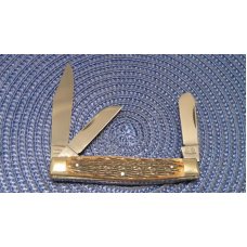 C. Risner Indian Head Solingen Germany Bone Stockman Knife C. Risner Indian Head Solingen Germany Bone Stockman Knife