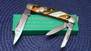 Hen & Rooster Solingen Germany Pumpkin Seed Corelon 353C-PS/M Little Mustang Whittler Knife - NIB