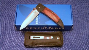 Benchmade USA 480 Shoki Nak-Lok S30V Nakamura Winewood Blue Class Folding Knife - NIB