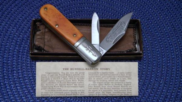 Russell USA Commemorative Issue 1875-1975 Delrin Barlow Knife - NIB Russell USA Commemorative Issue 1875-1975 Delrin Barlow Knife - NIB