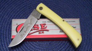 Case XX SS USA 1 Dot (1989) Yellow 3138 Sod Buster Knife - NIB