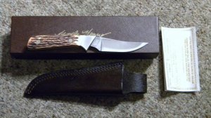 Schrade + USA 162 Uncle Henry Staglon Wolverine Fixed Blade Sheath Knife - NIB