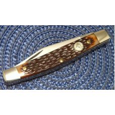 Queen Stainless USA #9105 Delrin "Q" Dagger Tang Stamp Etched Stockman Knife c.1984-1990 - NIB Queen Stainless USA #9105 Delrin "Q" Dagger Tang Stamp Etched Stockman Knife c.1984-1990 - NIB