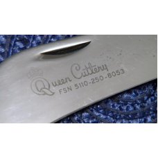 Queen Cutlery Wood Linerlock Hawkbill Knife Etched Blade No Tang Stamp Queen Cutlery Wood Linerlock Hawkbill Knife Etched Blade No Tang Stamp