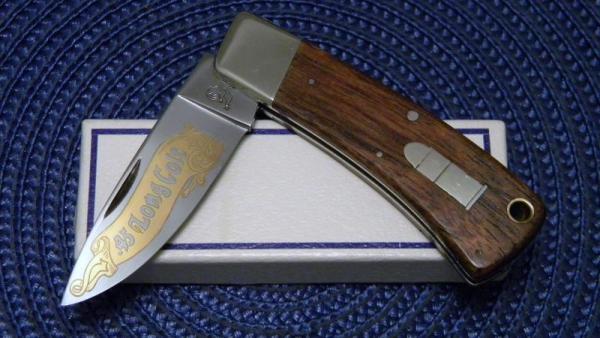 Hen & Rooster Bertram Germany CM-7 Wood .45 Long Colt Folding Pocket Knife - NIB Hen & Rooster Bertram Germany CM-7 Wood .45 Long Colt Folding Pocket Knife - NIB