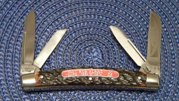 Kissing Crane Robt Klass Solingen Germany Bone Hand Forged Congress Knife 140th Anniv. 1834-1974