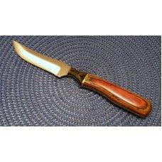 Anza Knives Custom Made from a File Model NK Wood Bird & Rabbit Fixed Blade Sheath Knife c.2000